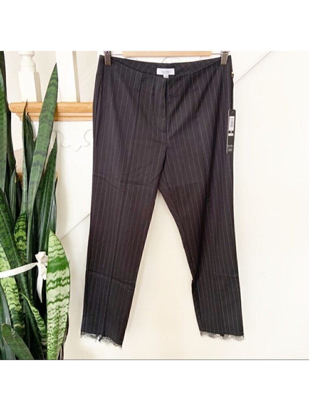 Nicole Miller dress pants lace detailing hem sz 2